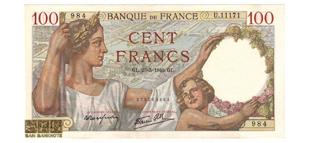فرانسه - 100 فرانک